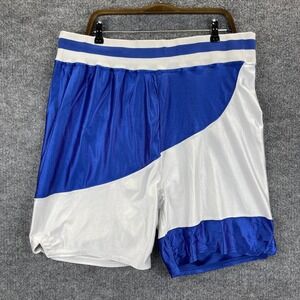 Vintage DeLong Basketball Shorts Mens Size 44 Blue White Nylon 80s Made USA
